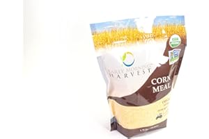 Early Morning Harvest Organic Corn Meal – Made from Organic, Non-GMO Yellow Corn – Stone Ground Corn Meal for Baking and Cooking, USA-Grown, Whole Grain, Certified Organic GMO Free Corn Meal (1.75, Pounds)