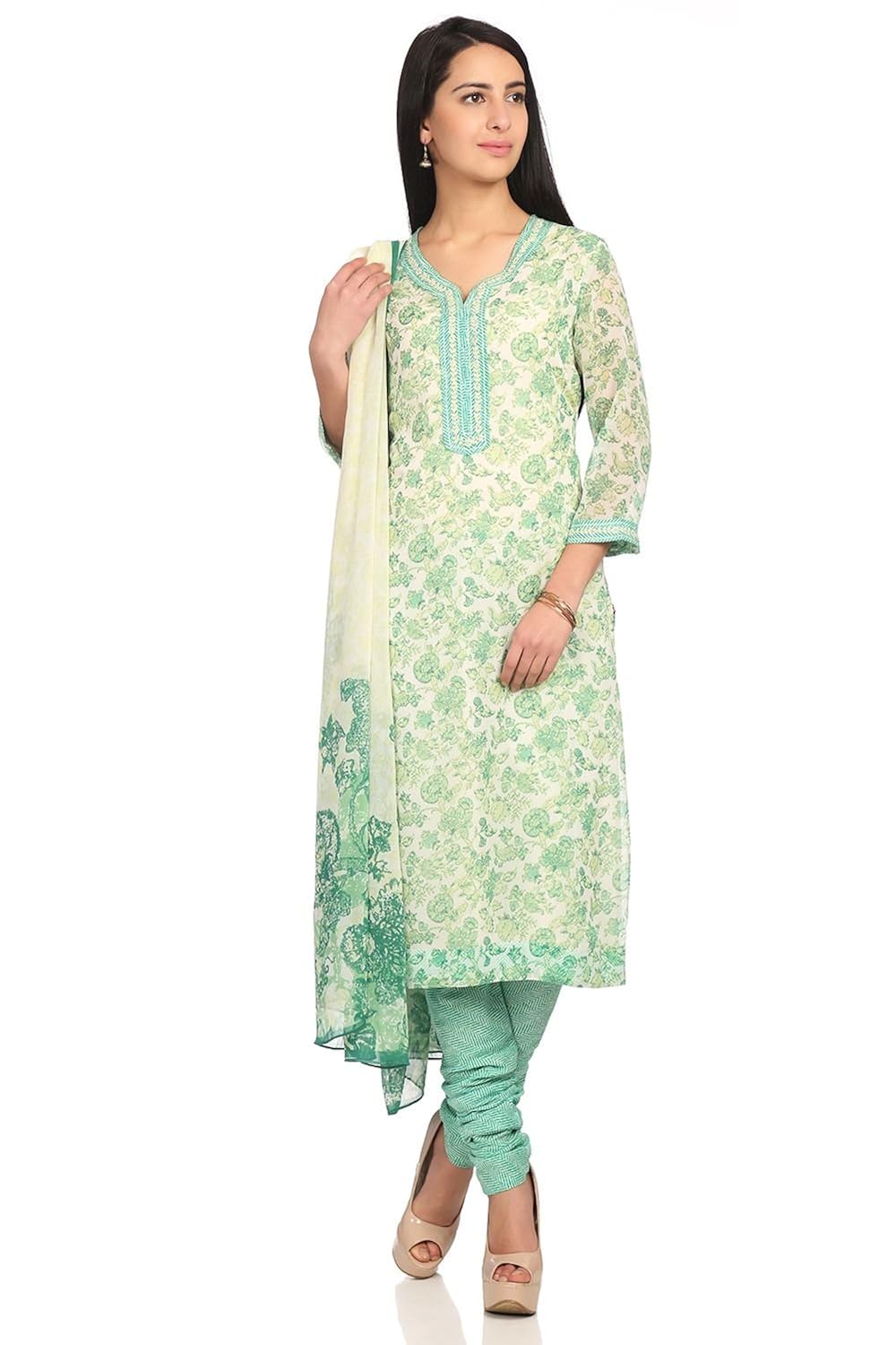 biba women's straight salwar suit