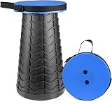 Hesanzol 2nd Gen Portable Telescoping Stool 180 kg Load PP Nylon Blue Red