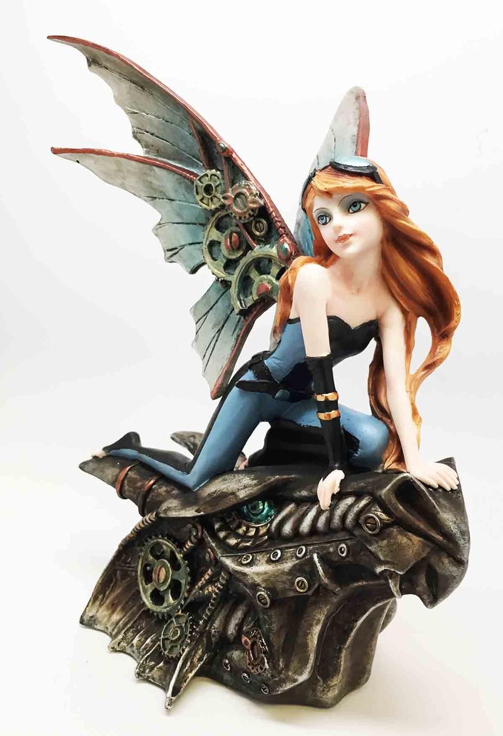 SSteampunk Fairy Dragon Rider Storm Racer Figurine