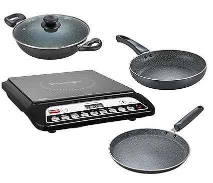 Prestige Induction Cooktop Pic 20.0 With Omega Deluxe Granite Byk Set 3 Pc Set