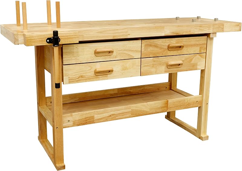 Sealey Woodworking Bench 4 Drawers Rubber Wood Tool Storage Vice AP1640