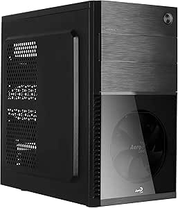 Aerocool CS105BK caja de ordenador micro atx y mini-itx, ventilador frontal, negro