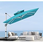 ABCCANOPY Patio Umbrella Cantilever Double Top Outdoor Offset Umbrella with 360&deg; Rotation