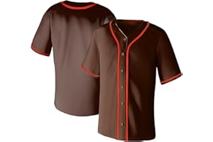 Aizqaoalk Baseball Jersey,Blank Baseball Jerseys for Men Shirts Short Sleeve Hip Hop Sports Casual Button Down Uniforms