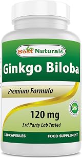 Best Naturals Ginkgo Biloba Extract 120 mg 120 Capsules 120 Count view 1