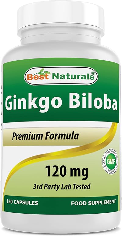 Best Naturals Ginkgo Biloba Extract 120 mg 120 Capsules 120 Count