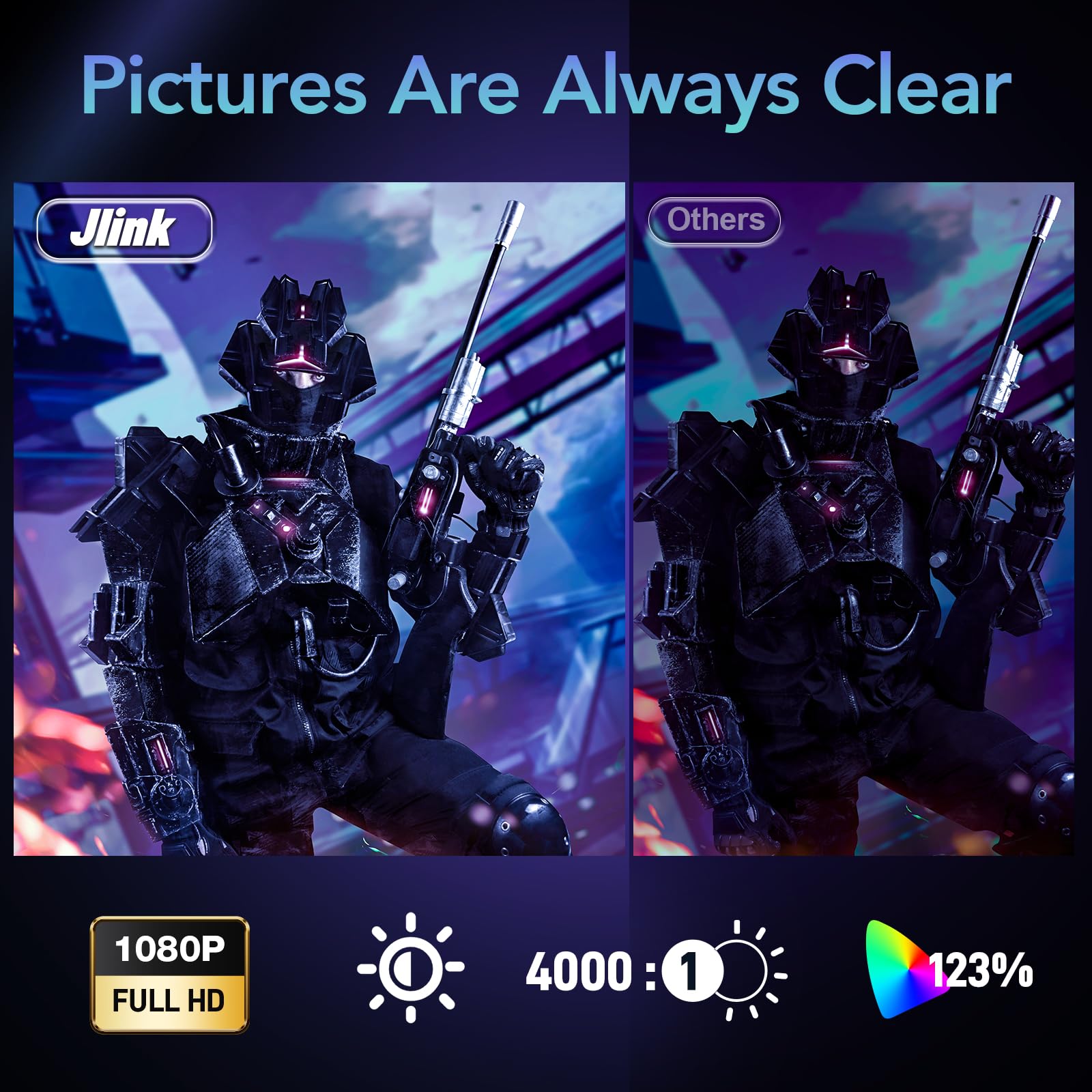 Jlink 32-Inch Curved Gaming Monitor up to 240Hz,1080P Computer Monitor 1500R/1ms(MPRT)/Low Blue Light,Frameless PC Monitor with HDMI DisplayPort, Freesync & G-sync Compatible, Tiltable/VESA Mountable