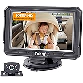 Yakry Baby Car Camera for Backseat - HD 1080P, 170° Wide Angle, Night Vision, 360° Rotation, Safe for Babies, Easy Install, R