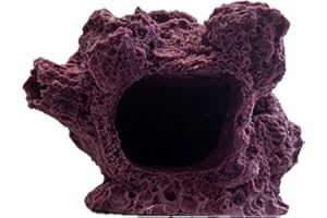 OCEAN AQUARIA 7 Hole Barnacle Cave frag Rock sandbed Base for Live Coral frag Plugs for Reef Aquariums (Coralline Purple)