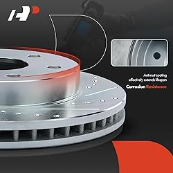 A-Premium 12.99 inch (330mm) Front Drilled and