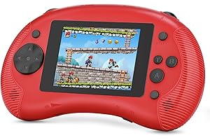 TaddToy Portable Handheld Games for Kids 3.2" Screen Game TV Output Arcade Vibration Gaming Player System Built in 198 Classic Retro Video Games with Rechargeable Battery Birthday for Boys, Girls