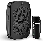 Bluetooth Voice Amplifier with Wireless Lavalier Lapel Microphone for Teachers, Portable Speaker Clip-On Microphone, Mini Megaphone PA System for Classroom/Yoga/Public Events C006