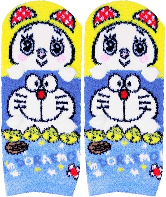 Amazon ドラえもん ドラミちゃん 女性用防寒靴下 レディース耳付きもこもこソックス スタック サンリオ ソックス 通販