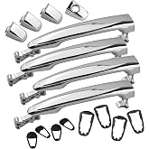 Osompar Exterior Door Handle Front/Rear Driver &amp; Passenger Side Compatible with Toyota Camry 4Runner Highlander Avalon Tacoma Door Handle Auto Parts (4PCS, Chrome)