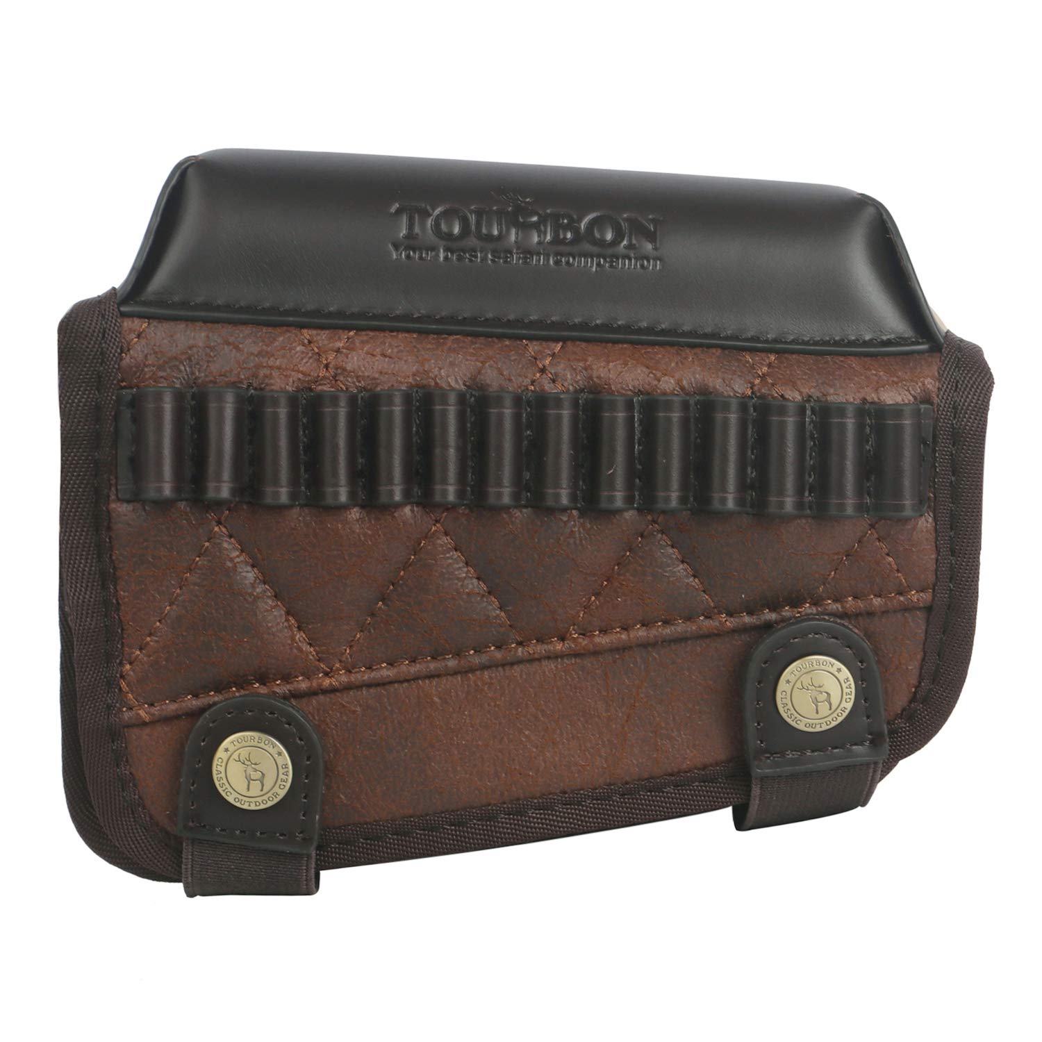 TOURBON Rifle Buttstock .22 LR Cartridge Holder Cheek Rest Pouch