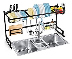 SOLEDI Dish Drying Rack Over The Sink, 2 Tier Large