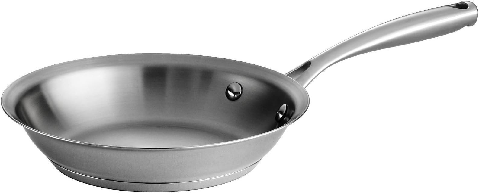 (FRY PAN, 20cm ) - Tramontina 80101/019DS Gourmet Prima Stainless Steel, Induction-Ready, Impact Bonded, Tri-Ply Base Fry Pan, 20cm , Made in Brazil