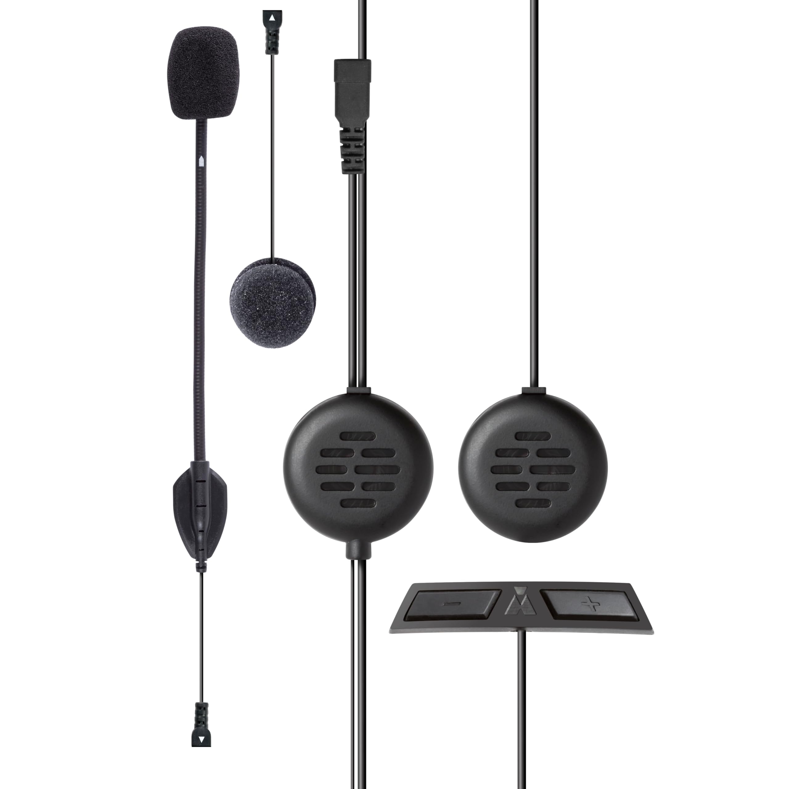 Midland - BTGO Uni Universal Bluetooth Motorcycle Intercom, Waterproof Helmet Bluetooth Headset for all Helmets, 200m, 8H Battery, Stereo Audio with DSP, Compatible with GPS and Other Brands Intercoms