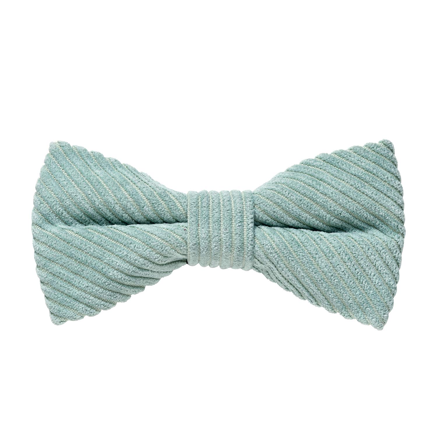 MASADA corduroy bow tie mint - men's accessory in vintage-look, continuously adjustable, handmade with hook closure - 12 x 6 cm