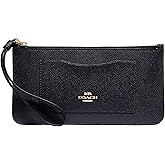 COACH womens Signature Zip Top Wallet