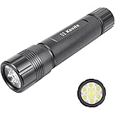KunHe 2D Cell Battery Large Flashlight High Lumen Aluminum Alloy Heavy Duty Handheld Flashlight Battery Not Included Long Lasting Perfect for Home Emergency Camping Outdoor Activities
