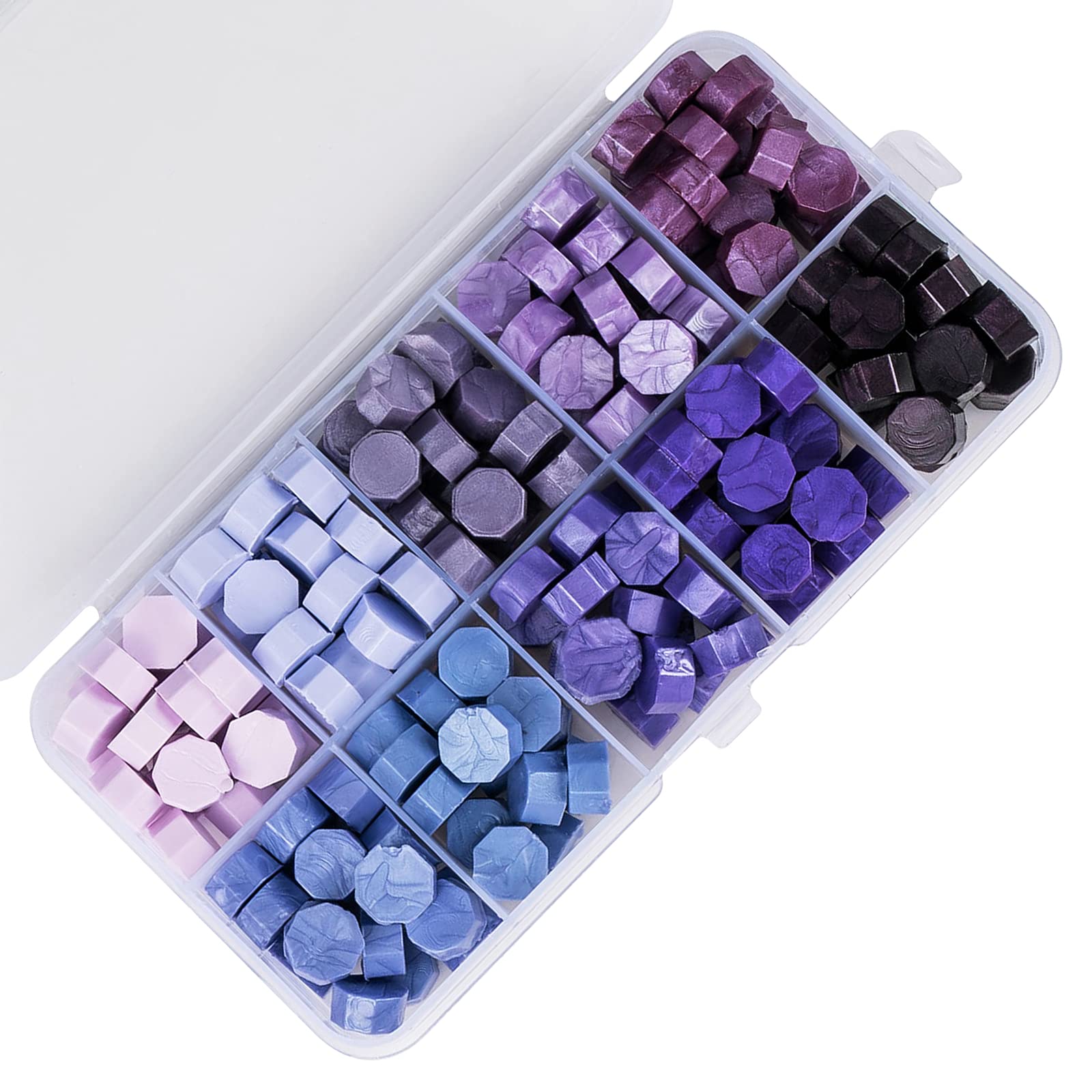 Sealing Wax Beads, 200PCS Purple Wax Seal Beads, Boxed Retro Stamp Wax Sealing Beads for Wedding Invitations, Cards, Envelopes, Letters, Gifts and Bottles