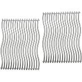 Tmozyar 17-3/4" Stainless Steel 2 Waved Cooking Grids Grates Replacement Parts for Napoleon Prestige 500, Pro 500, LEX 485 Gas Grill S83011