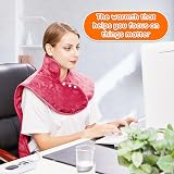Mia&Coco Comfort Red Electric Heating Pad 60x100cm Back Neck Shoulders 6 heat view 6
