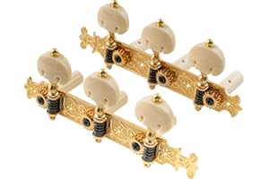 Musiclily Pro 3X3 Bouchet Style Classical Guitar Tuners Tuning Keys Machine Heads Set,Gold