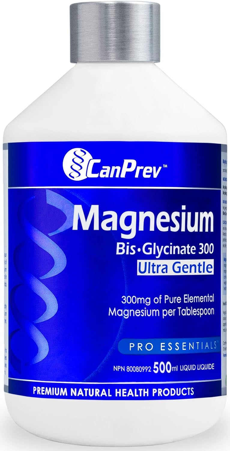 CanPrev Magnesium BisGlycinate (300mg Ultra Gentle Liquid, 500ml