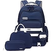 YJMKOI Kids Backpack Set for Girls Middle-School Elementary Bookbags Aesthetic Backpack for Teen Girls-Boys