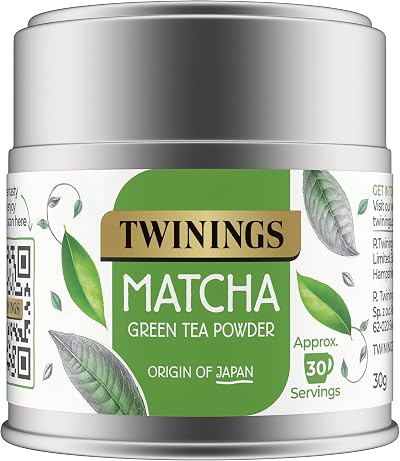 Twinings Organic Ceremonial Matcha Green Tea Powder 30g Tin Japan