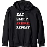 Eat Sleep Arsenal Repeat Zip Hoodie