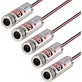 UMLIFE 5pcs 650nm 5mw Laser Head Laser Tube Adjustable Focus 3~5V Red Laser Tube for Sight Positioning Sighting Telescope (Do