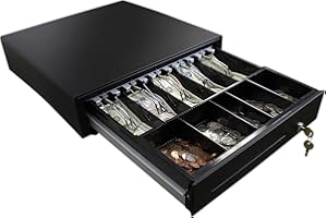Adesso MRP-16CD Electronic cash drawer, Removable Cash Tray, Stainless Steel, 16 inch