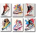 SYCART® - Hypebeast Sneaker Poster, Set of 6 (8''x10'') UNFRAMED, Air Jordan Room Decor, AJ Shoes Poster Art Sports Themed Wall Art For Boys Room, Hypebeast Sneaker Poster – Hypebeast Room Decor,
