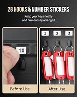 Uniclife 28-Key Steel Key Cabinet with 3-Digit Lock Wall Mounted view 6