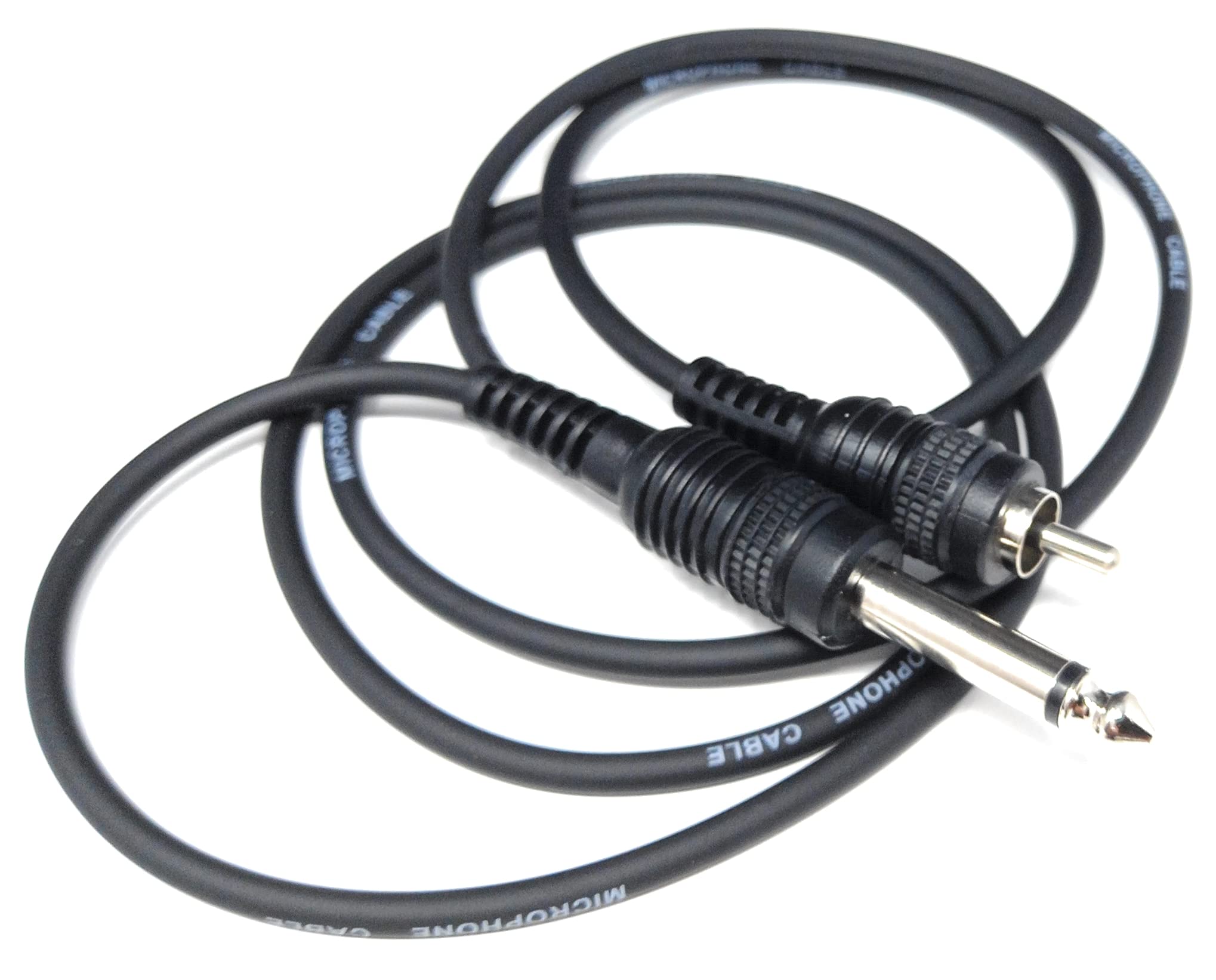 DRUT 1.2m 6.35mm (1/4") Mono Jack Plug to RCA Phono Plug Audio Male to Male Lead Cable 3.9ft