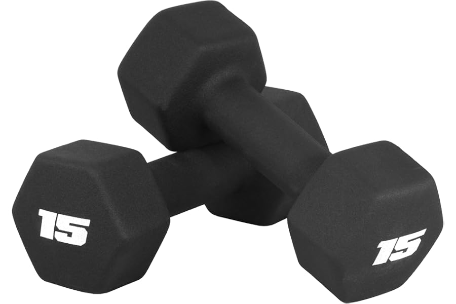 CAP Barbell Neoprene Dumbbell Weights Pairs & Sets | Black