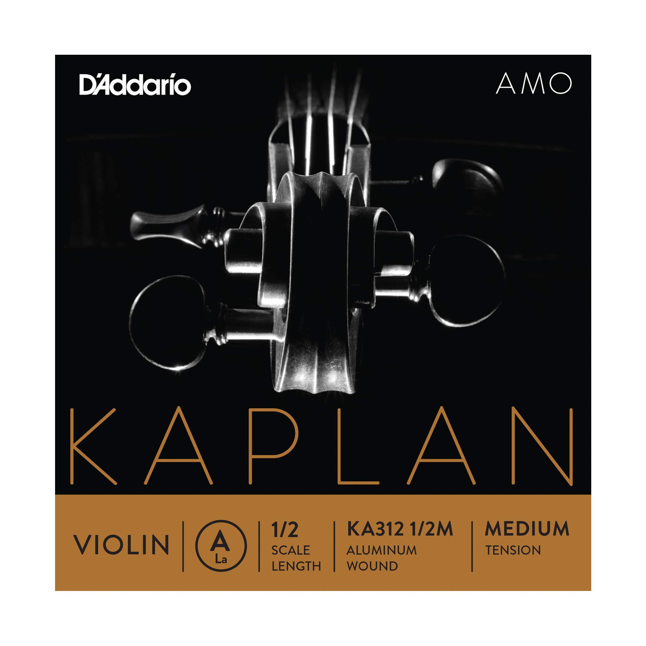 D'Addario Kaplan Amo Violin String - Single A String - KA312 1/2M - Violin Strings - 1/2 Scale, Medium Tension