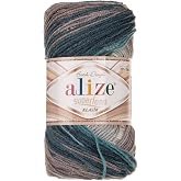 75% Acrylic 25% Wool Yarn Alize SuperLana Klasik Batik Thread Crochet Hand Knitting Art Lot of 4skn 400gr 1228yds Color Gradient 4240