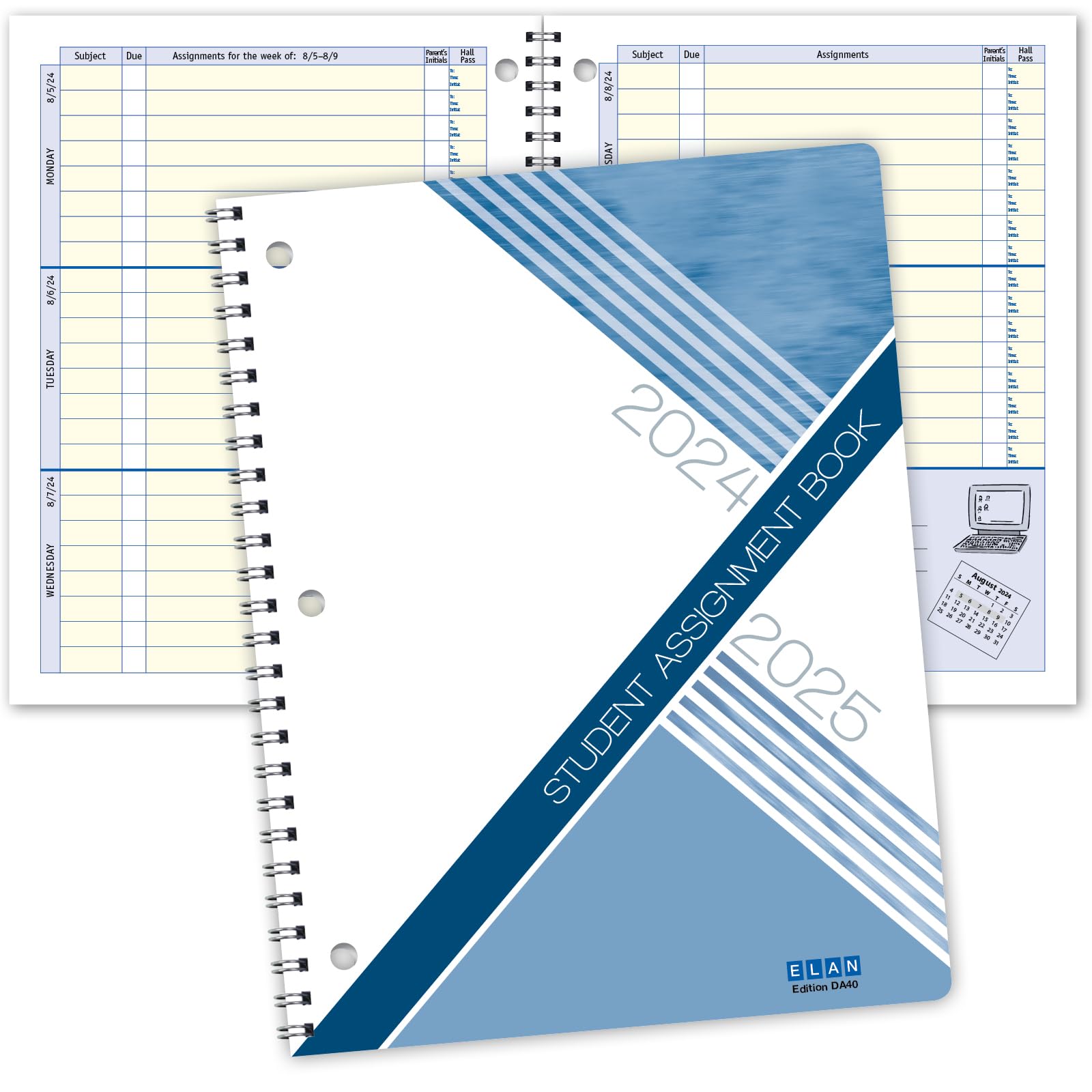 Photo 1 of Elan Publishing Company Dated Student Planner: for Middle or High School August - June Dated for 2024-2025 Academic Year (Blue)