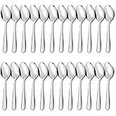 Unokit 24-Piece Dinner Spoons Set (6.7 inch), Stainless Steel Silverware, Dessert Spoon, Tablespoon for Home, Kitchen or Rest