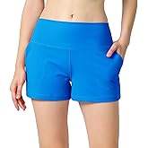 ALWAYS Women's High Waisted Spandex Shorts - Active Stretch Workout Bottoms for Yoga Running or Daily