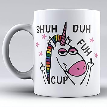 Zarelake Shuh Duh Fuh Taza, taza divertida, taza de unicornio ...