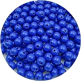 Daiyifiy 400Pcs 8MM Acrylic Round Pastel Beads Candy Color Spacer Beads Plastic Resin Beads for Necklace and Bracelet Making Crafting Supplies(317 - Light Sapphire Blue)