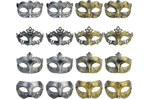 Yookat 16 Pcs Masquerade Masks Vintage Antique Masks Venetian Masks
