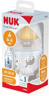 NUK First Choice+ Baby Bottle 0-6 Months 150 ml Safari Beige BPA-Free view 6