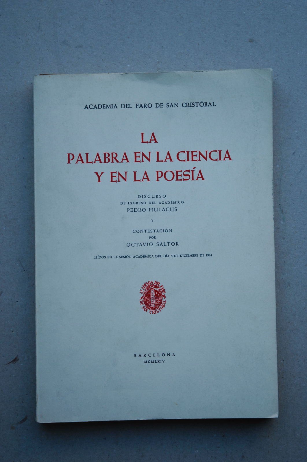 La Palabra En La Ciencia Y En La Poesia Piulachs Pedro Amazon Com Books